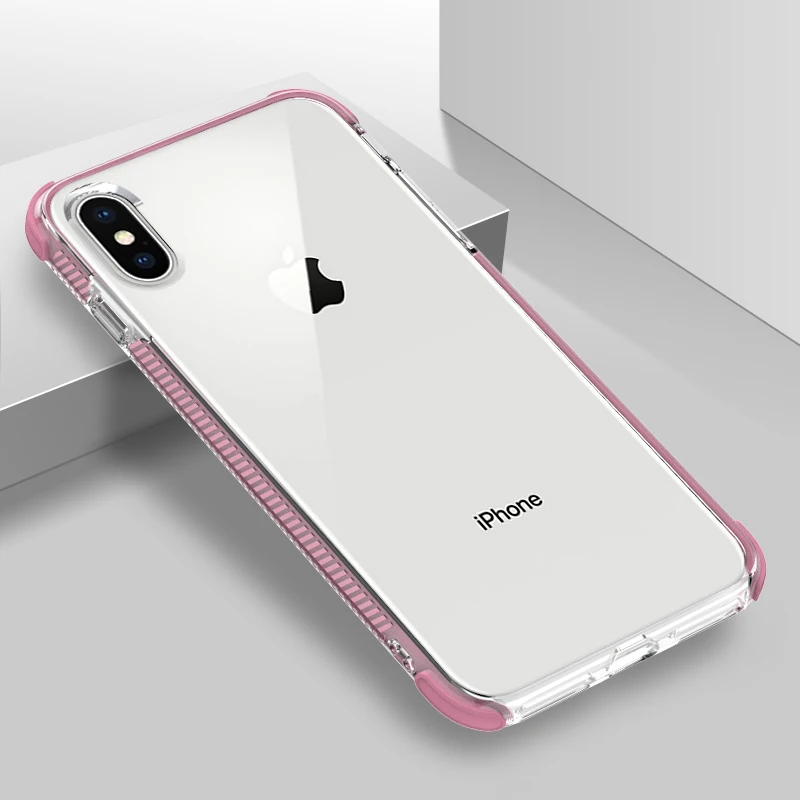 Двухслойный противоударный Прозрачный чехол для iphone 11 Pro X XR XS MAX 10 7 8 6s 6 Plus 6D Gasbag полный корпус мягкий чехол для samsung S9