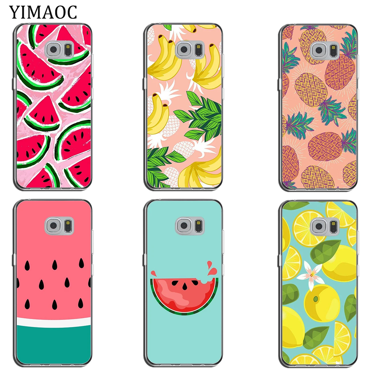 YIMAOC banana watermelon fruit summer Soft Tpu Silicone Phone Case for Samsung Galaxy S10 S9 S8 Note 10 Plus S7 Edge S10e Cover | Мобильные