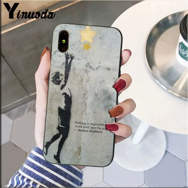 Yinuoda Бэнкси Альберта Палестина черный чехол для телефона из ТПУ с принтом