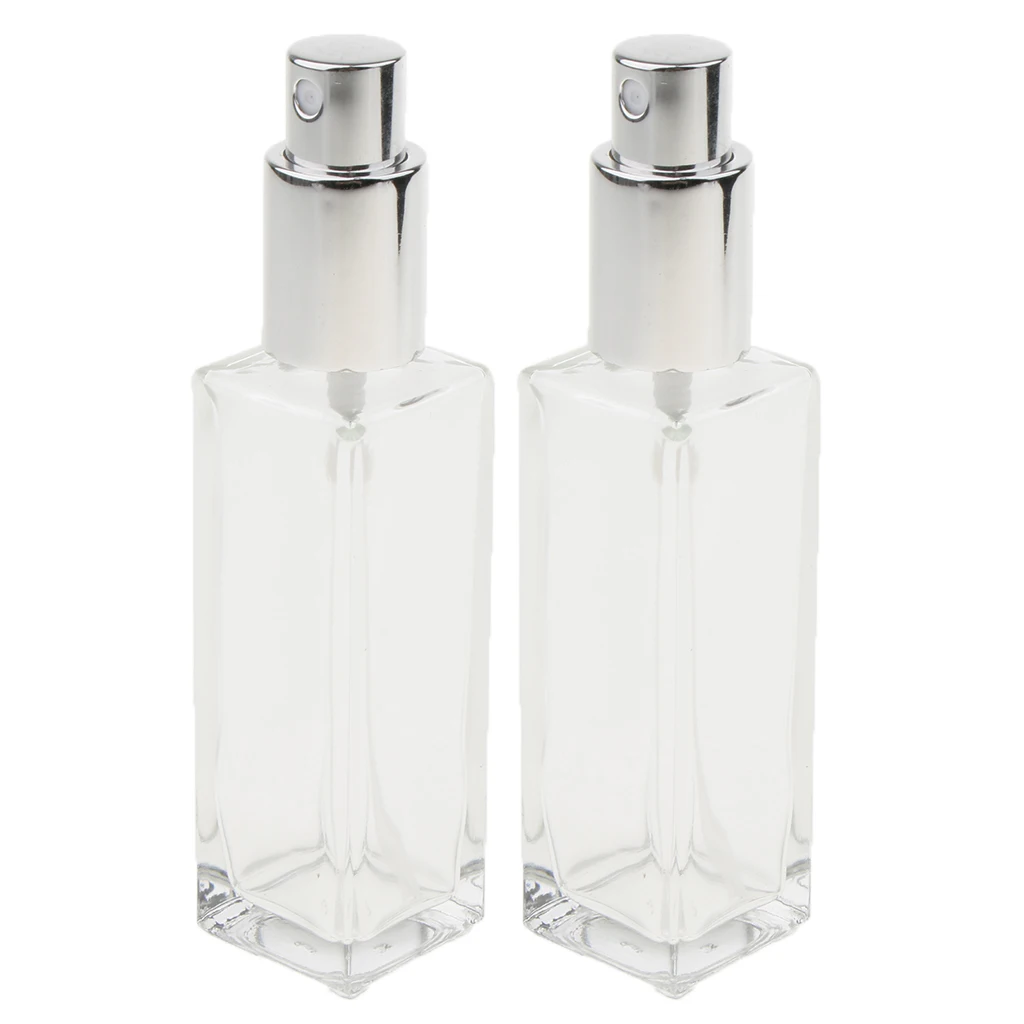 Набор из 2 стеклянных многоразовых пустых распылителей для духов флаконы