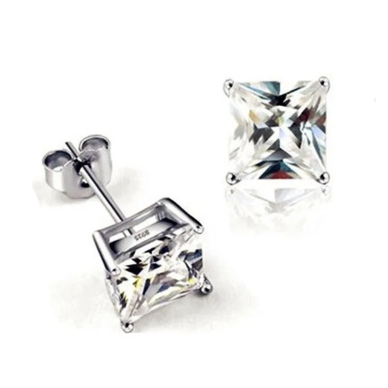 Женские серьги с цирконом роскошные квадратные из циркония S925|zircon earrings|earrings for