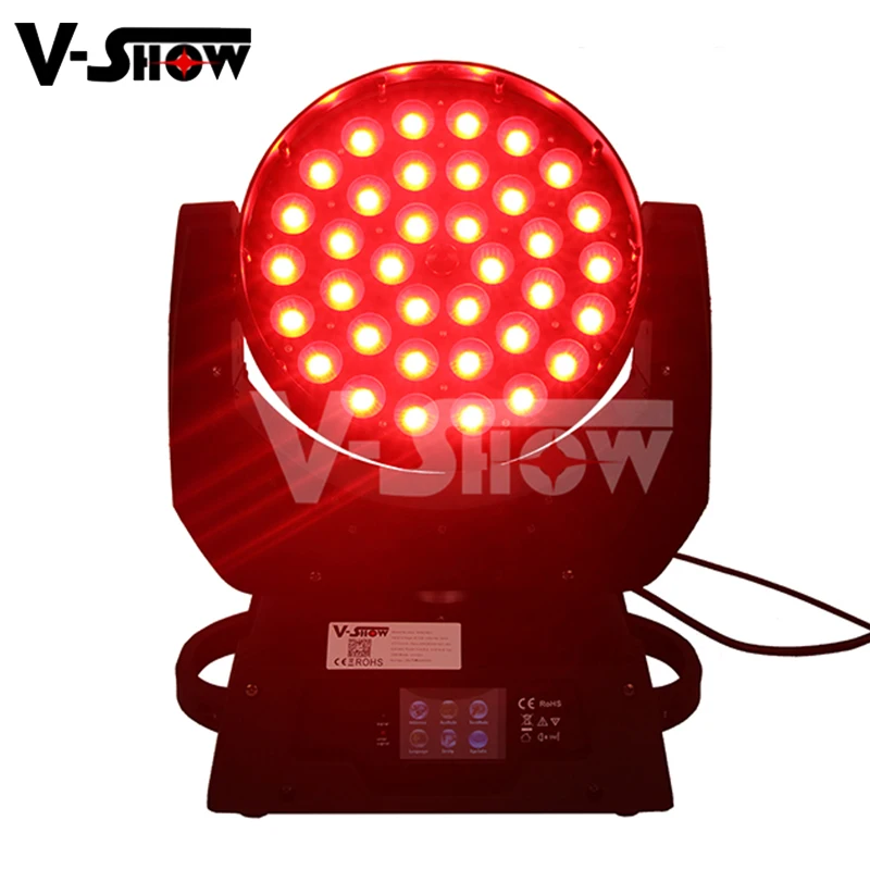 4 шт. Wash Zoom Moving Head Light 36x10 Вт RGBW 4в1 сценический Светодиодный Dmx управление DJ свет для
