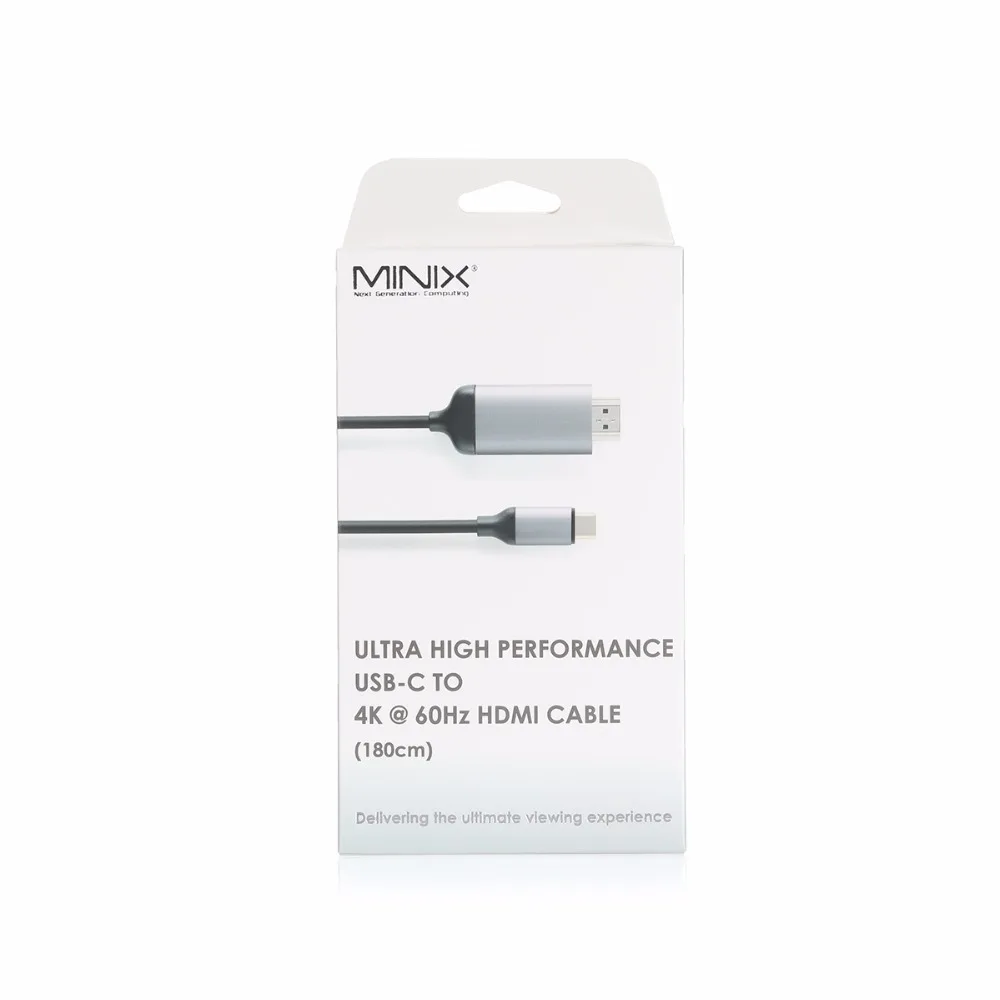 Кабель HDMI MINIX NEO C 4K to @ 60Hz 180 см Поддержка Windows Mac и Chrome OS совместимый с 720p HD Full 1080p|usb-c