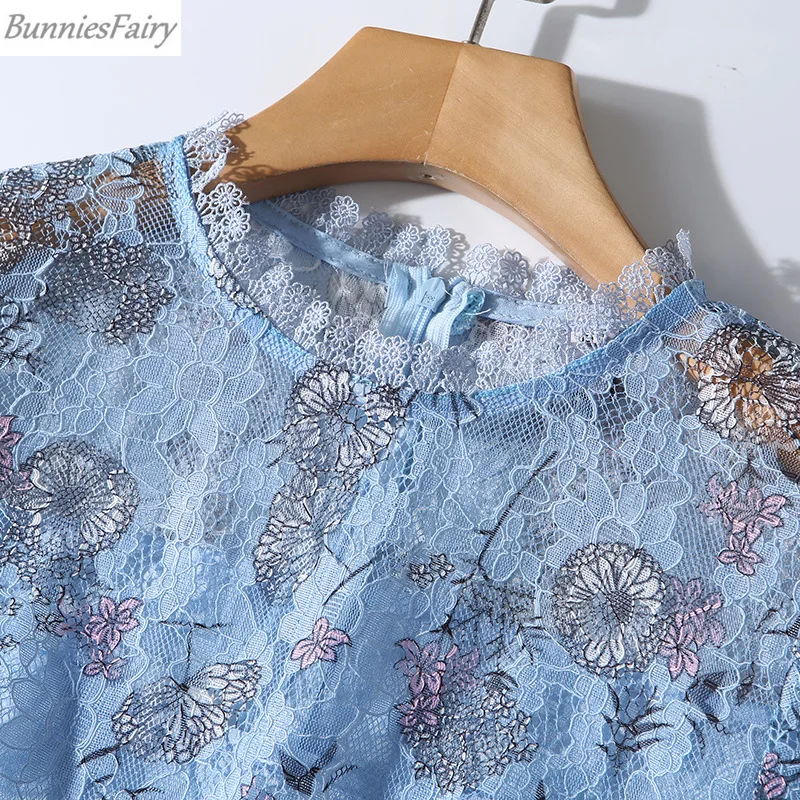 BunniesFairy 2019 летнее новое женское элегантное шикарное цветочное вязаное небесно