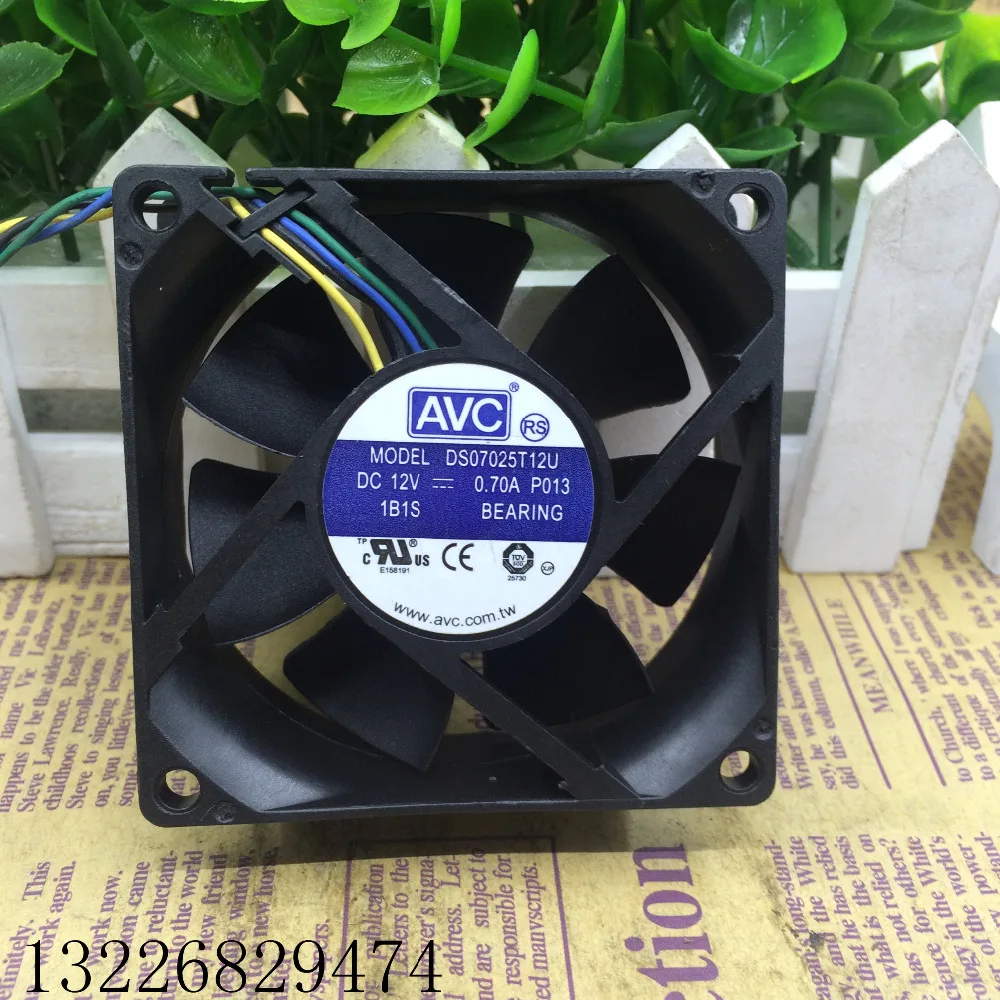 Радиатор процессора кулер вентилятор для DS07025T12U 70*70*25 мм 70 мм 7025 DC 12 В 0.70A P013 4 Pin Компьютер pwm PC охлаждения 18~ 50CFM
