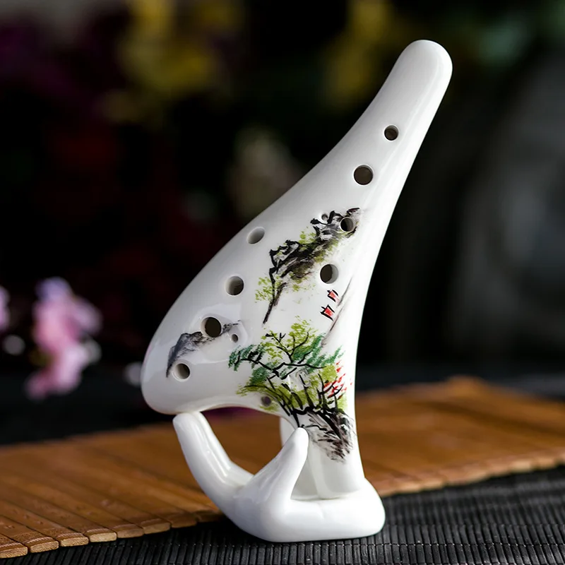 Новый дизайн ocarina alto C с 12 отверстиями ручная роспись hong mei отличная интонация