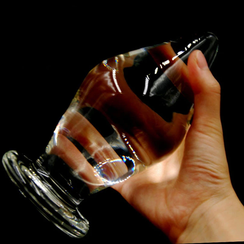 Новинка 2018 Кристальное стекло Анальная пробка для пениса мягкая большая длинная