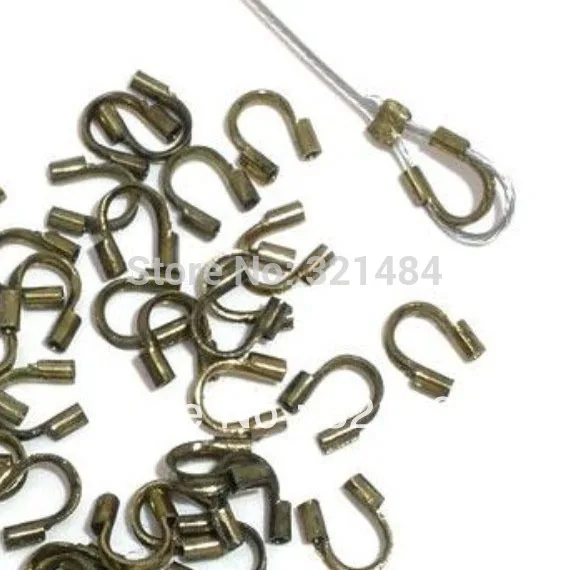 

1000 шт 5 мм Античная бронзовая проволока защита провода защита наконечника Обжимные бусины фурнитура для ювелирных изделий Аксессуары