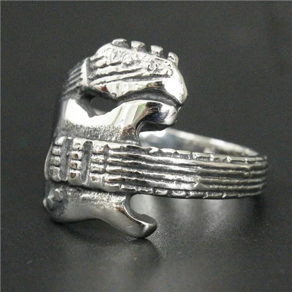 Крутое модное кольцо для музыкальной гитары размером от 8 до 13 из нержавеющей