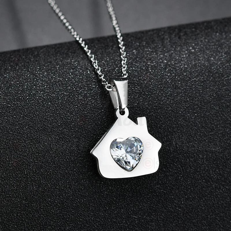 Ожерелье ELSEMODE с подвеской в виде сердца из кубического циркония ожерелье дома