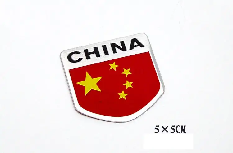 china1 Автомобильные аксессуары для мотоциклов, внешние аксессуары, китайский национальный флаг, автомобильные наклейки из алюминиевого сплава - Название цвета: china1
