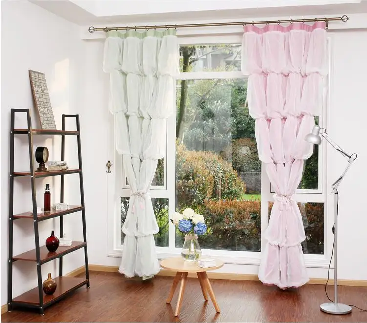 Пользовательские красивые занавески принцессы в корейском стиле для спальни