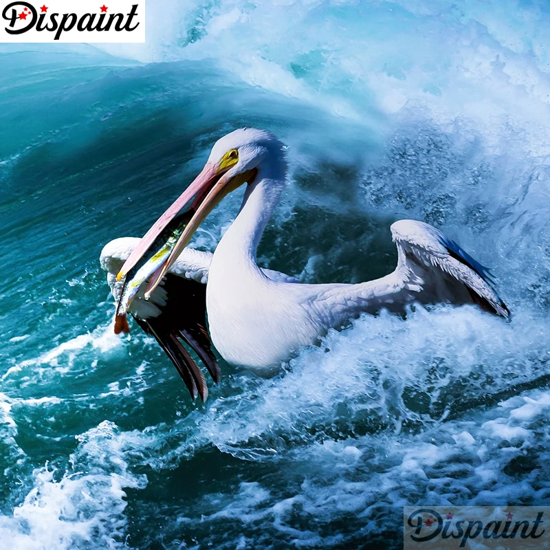 Dispaint Full Square/Round Drill 5D DIY Diamond Painting &quotAnimal bird landscape&quot 3D Embroidery Cross Stitch Home Decor A18944 | Дом и