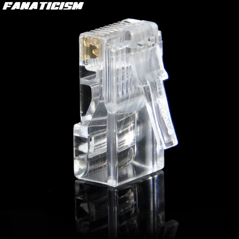 Günstig 10000 Stücke Gold Überzogene RJ45 Netzwerk 8P8C Modulare Stecker Unshielded Cat5 CAT5e Stecker Adapter Für Cat5/5e RJ-45 Kabel Stecker