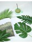 Реквизит для фотосъемки с изображением листьев и золотистых зеленых листьев