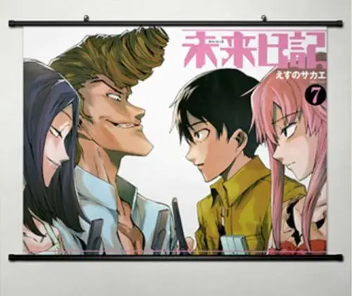 Домашний декор японский плакат прокрутка будущего дневника Gasai Yuno pink Art 014|art poster