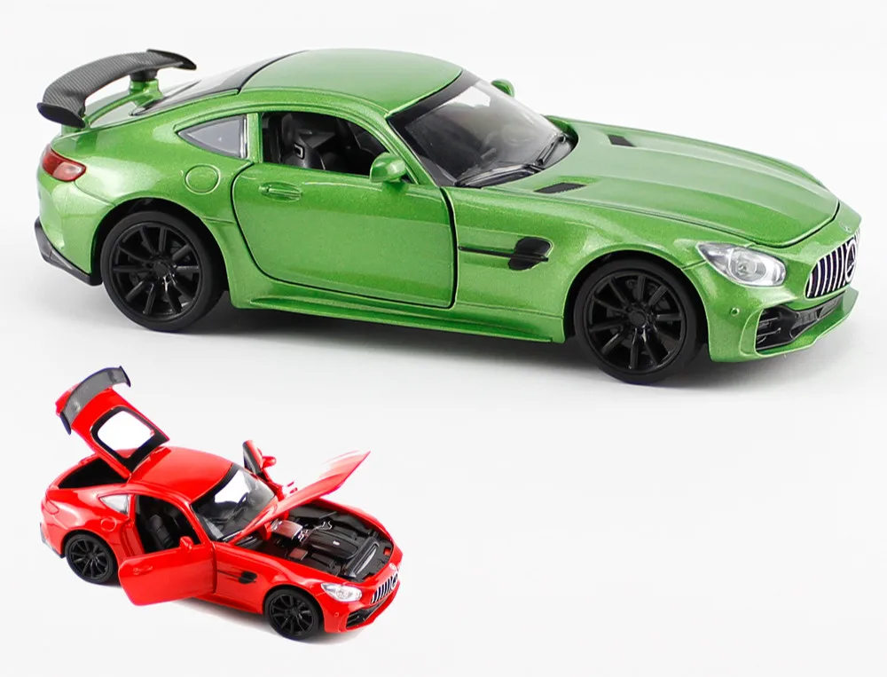 1/32 г. имитация Minicar GTR детская открытая дверь со звуком фотосинтетический Золотой