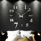 Настенные часы Neue в современном стиле, Большие зеркальные 3d-часы для украшения дома, стикеры сделай сам, уникальный модный подарок