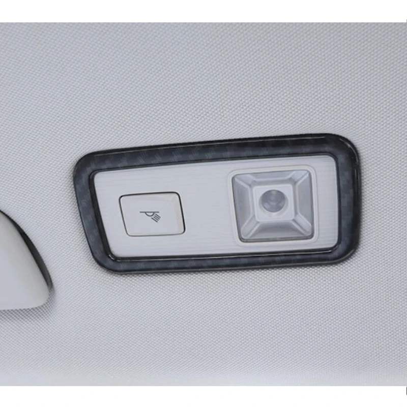 

For Volkswagen VW T-Roc 2017 2018 Front Reading Light Cover Read Lamp Panel Trims Carbon Fibre Stickers Car-Styling Accessories