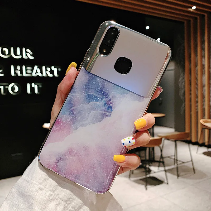 Мрамор Макияж Зеркало чехол для huawei P30 P20 P10 Mate20 Pro Lite 20X Nova 3 3i 4 PSmart рlus Honor 8X 9Lite V10 20 Y9 - Цвет: 1