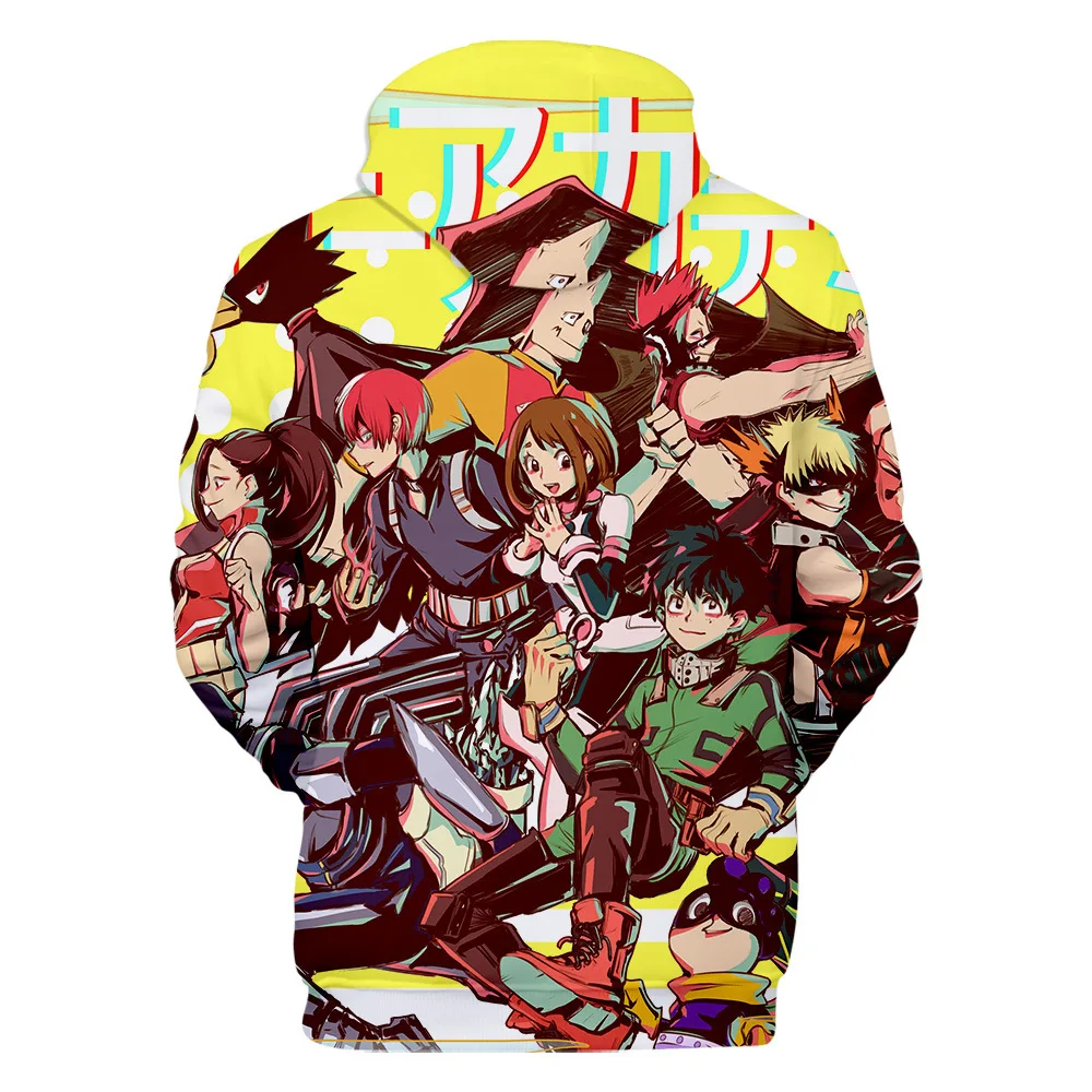 Толстовка с капюшоном с героями мультфильма «My Hero Academy», толстовки Midoriya Izuku Bakugou Katsuki All Might, пуловеры с 3D капюшоном, куртка для детей и взрослых