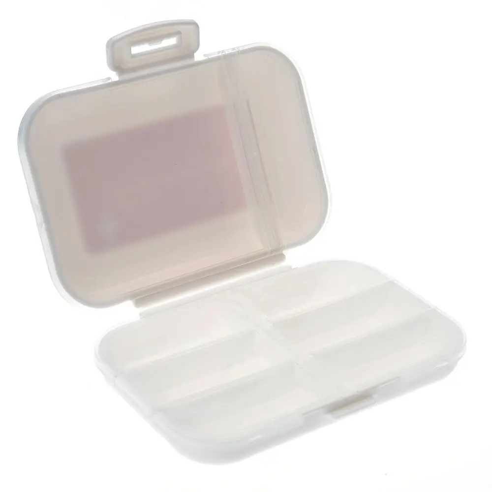 Портативный органайзер для таблеток 8 отсеков красные влагостойкие медицинский