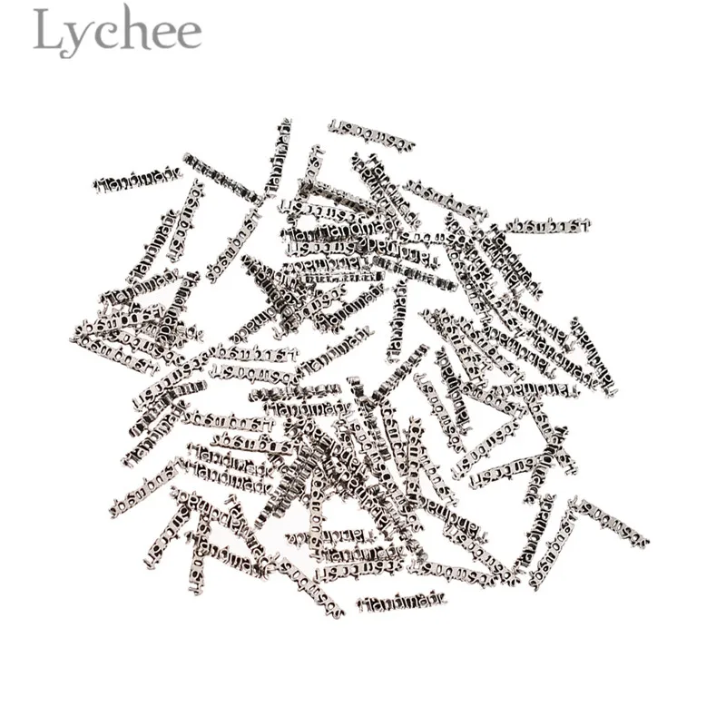 Lychee Life 100 шт. этикетки из сплава ручной работы золотые серебристые бронзовые