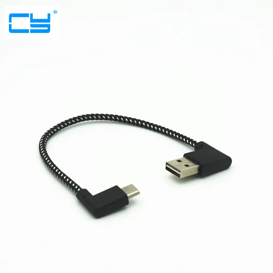 USB 2 0 папа левый угол тип c 3 1 Мужской кабель Реверсивный правый угловой двойной 90