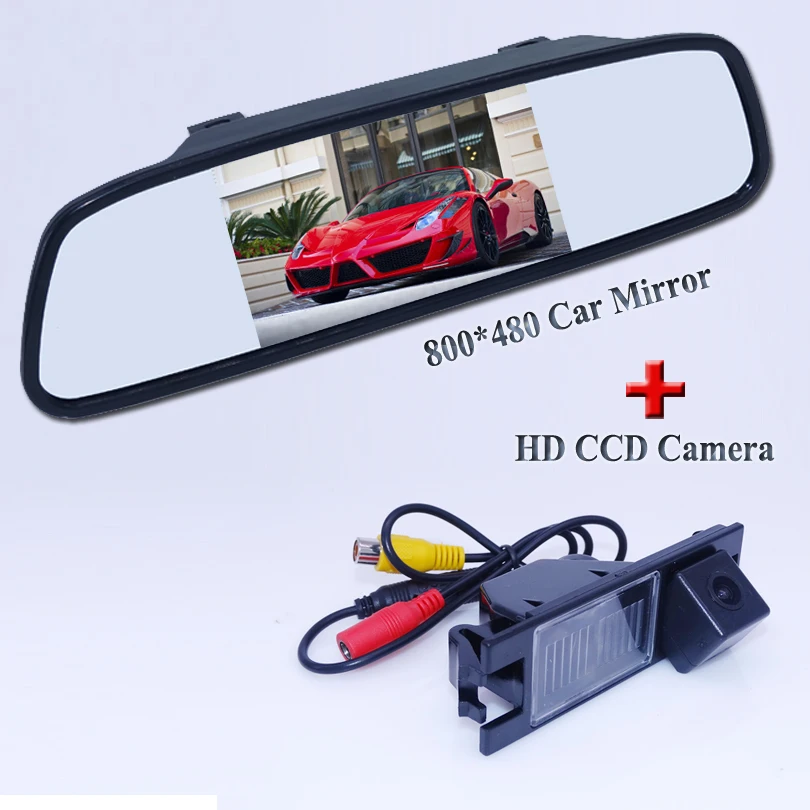 

5" car parking mirror monitor +170 wide angel car reversing camera night vision apply for Hyundai IX35 2010/2012/tucson 2011