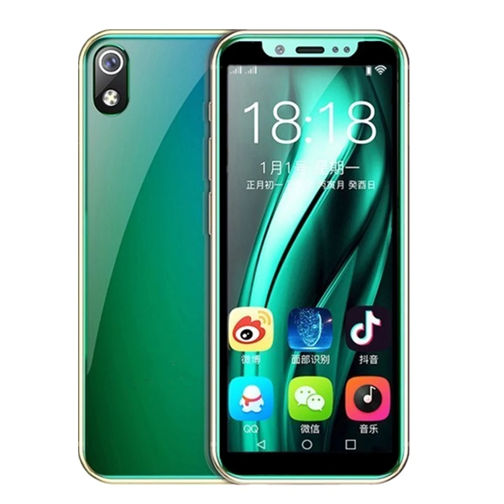Green I9S Супер мини мобильный телефон K-TOUCH I9S Android 8,1 MTK6580 16GB rom Роскошная металлическая рамка Telefone Face ID gps WiFi студенческий смартфон - Цвет: Green I9S