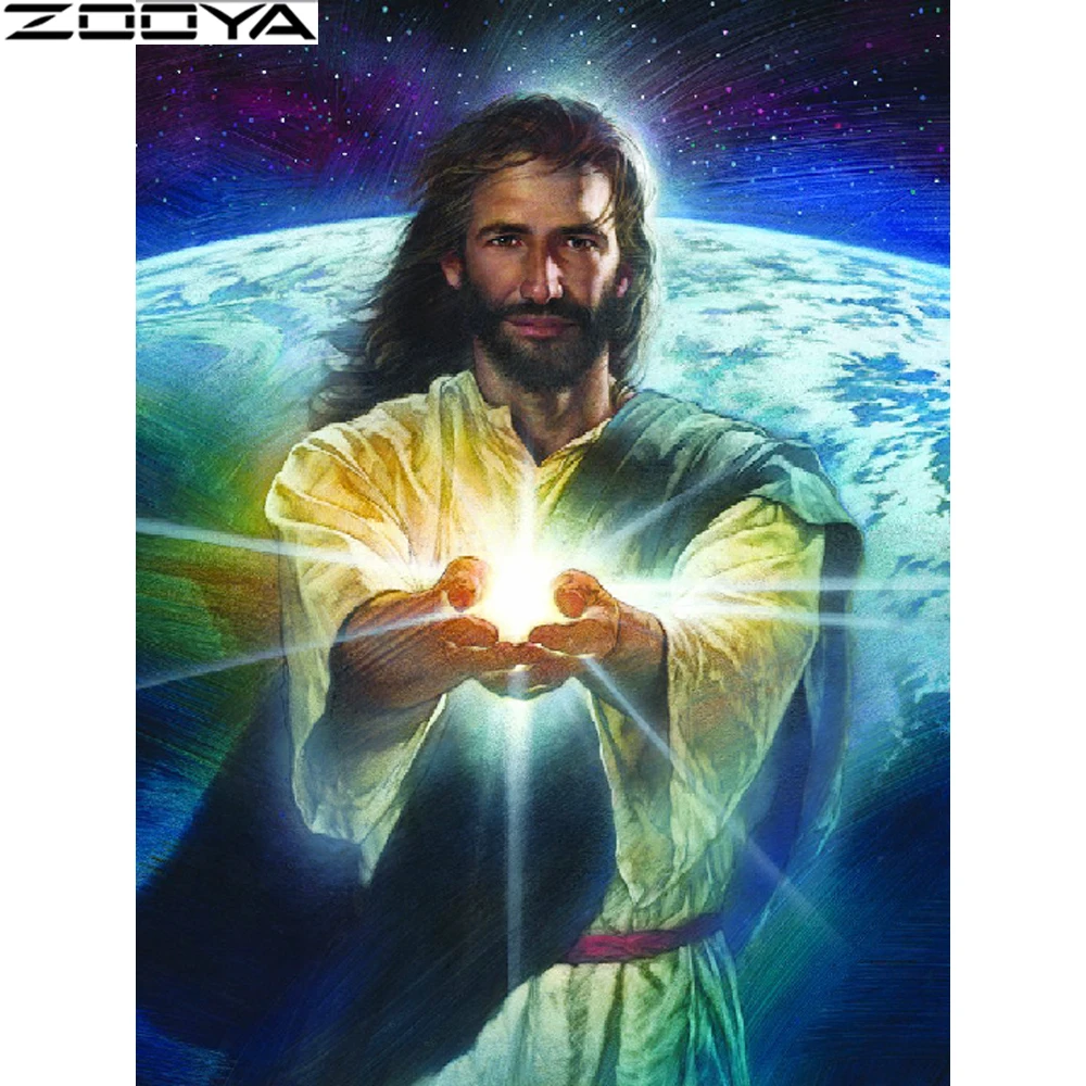 

Diamond Painting Cross-Stitch Diamond Embroidery Mosaic Needlework Rhinestone Painting Religion Godfather Light Home Decor R1449