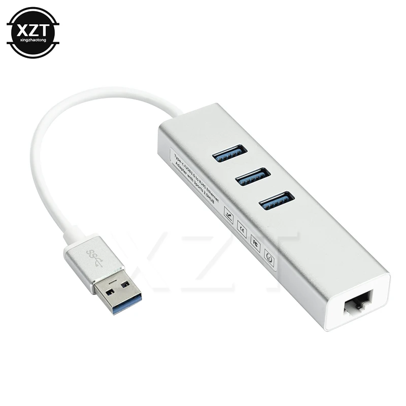 Сетевая карта 1 шт. Gigabit Ethernet RJ45 Lan с 3 портами USB 0 концентратор сплиттер к адаптер