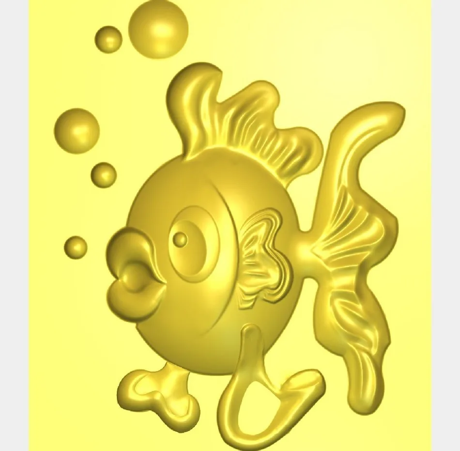 

3d модель, рельеф для cnc в STL fish_3