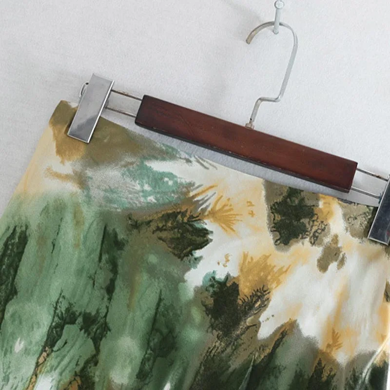 QZ913 Новая женская шикарная приталенная юбка трапециевидной формы с