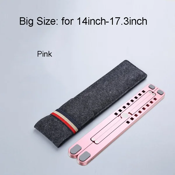 for 14 - 17.3 inch Подставка для ноутбука портативный 8 Регулируемый Настольный охлаждающий держатель для ноутбука складной Ультра для MacBook air 11 pro 13 14 15,6 17,3 дюймов - Цвет: for 14 - 17.3 inch