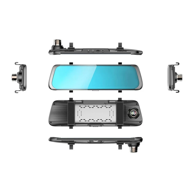 YEBIGO тире Cam двойной объектив Автомобильный dvr камера Full HD 1080 P 10 дюймов автомобиля видеорегистратор Carcam ночное видение видео регистраторы регистр