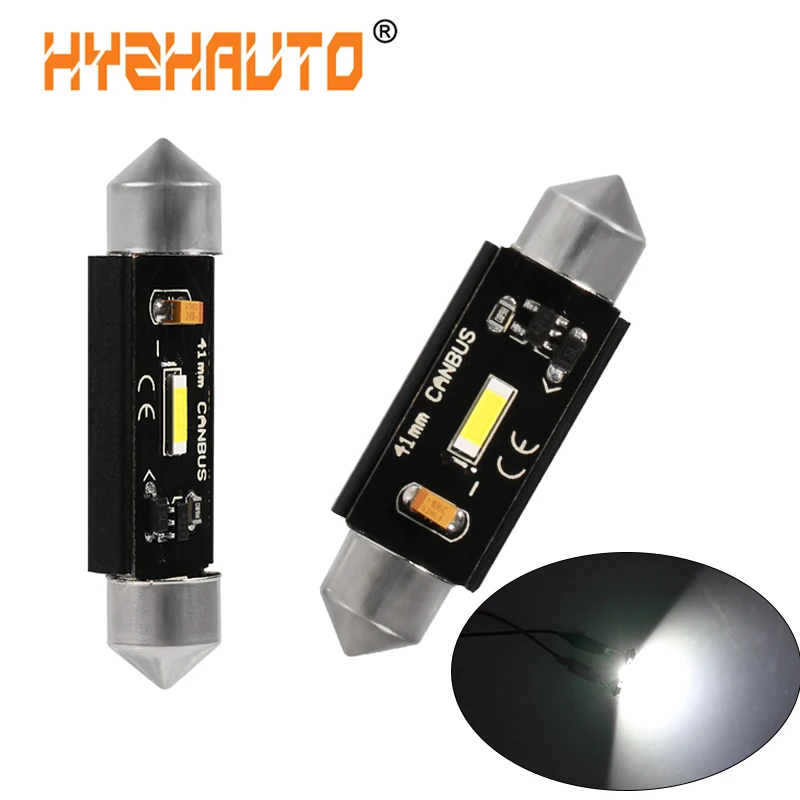 HYZHAUTO 2 шт. гирлянда 31 мм 36 39 42 Лампы Canbus C5W LED CSP чип для салона автомобиля чтения