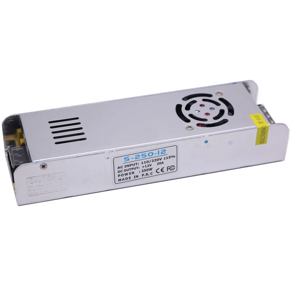 12V 20A 250W Драйвер импульсного источника питания для светодиодных лент дисплей от