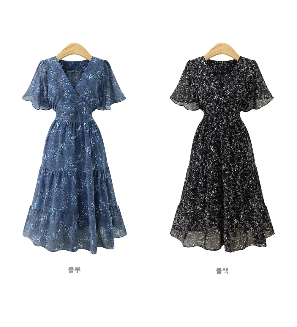 Летнее Модное шифоновое платье с v-образным вырезом и принтом | Женская одежда