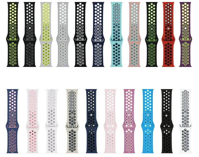 Smochm резиновые NK спортивные силиконовые умные часы ремешок Замена для Apple Watch 44 мм 42 мм/40 мм/38 мм серии 4 3 2 1 IWO часы