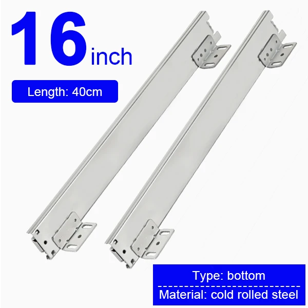 L1245 (16 Inch) Выдвижная горка холоднокатаная сталь Материал гальванизированные цинковые ручка ящика Корзина направляющая - Цвет: L1245 (16 Inch)