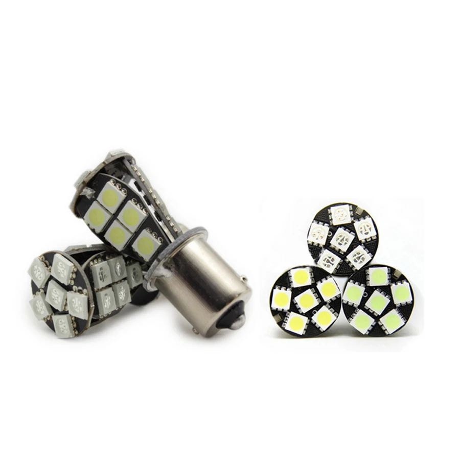 4 шт. 1156 BA15S 21 SMD 5050 Янтарный Белый Красный кантовочный автомат для светильник P21W R5W