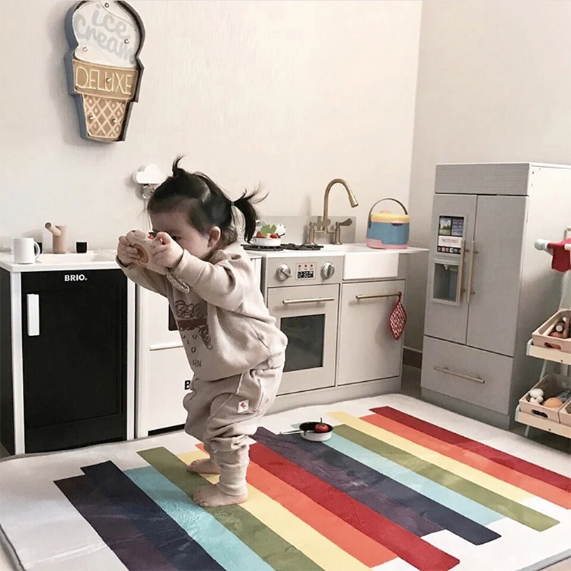 Радужный детский игровой коврик Alfombra Infantil животик время игрушки Tapete Bebe