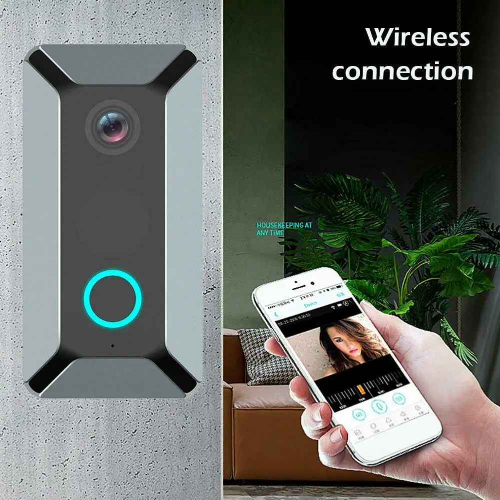 Wireless Smart WiFi DoorBell IR Video Visual Camera Intercom Home Security Door Bell For Apartments Alarm | Безопасность и защита