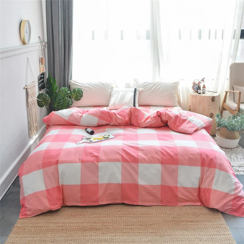 Большой красный клетчатый узор один продукт 1 шт. домашнее одеяло 100% хлопок