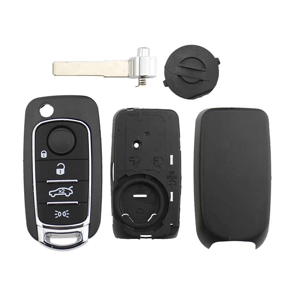 Складной чехол для автомобильного ключа с 4 кнопками OkeyTech Fiat 500X 500L дистанционным