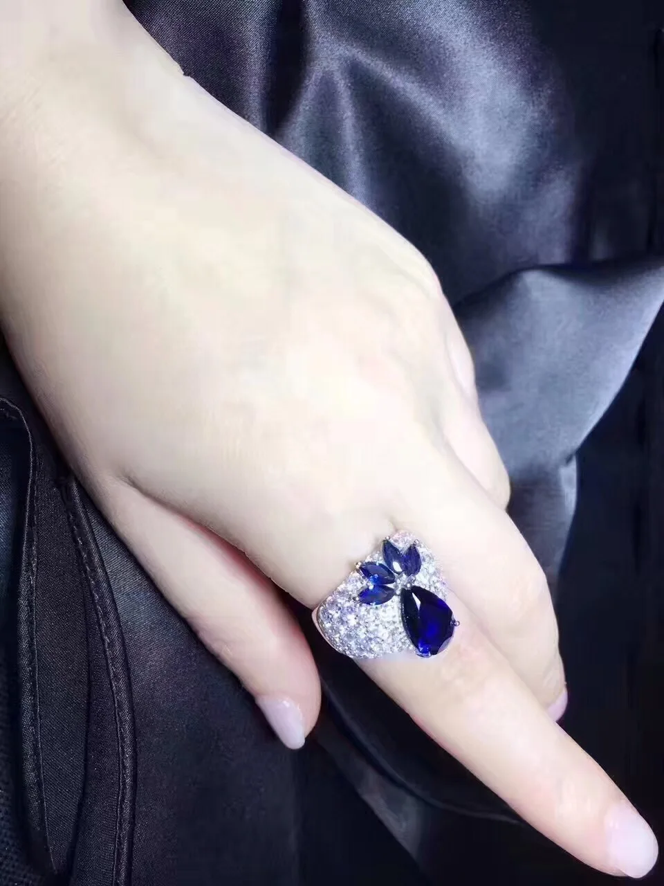 Anillos Qi Xuan_Trendy Jewelry_Fashion темперамент женщины Rings_S925 Твердые Щепка Мода Rings_Manufacturer непосредственно продаж