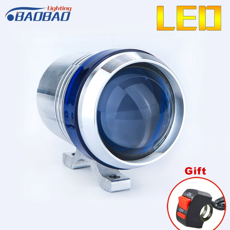 BAOBAO 12V 80V U3 светодиодный мотоциклетный головной светильник велосипед пятно Туман