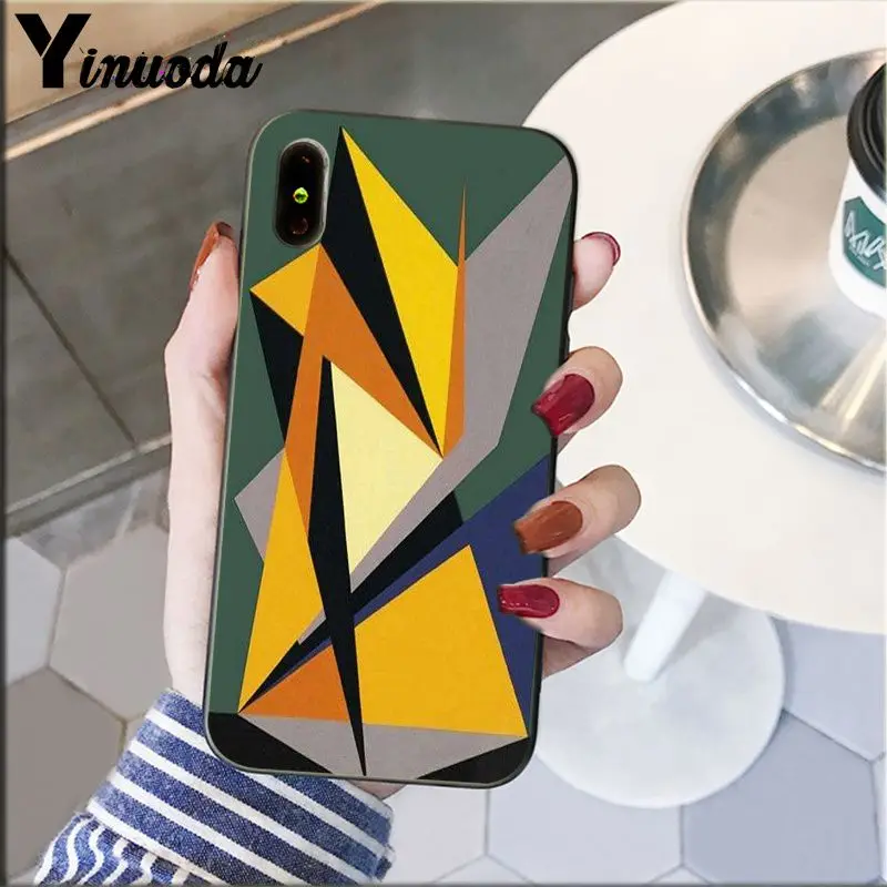 Yinuoda Питер mondrian является абстрактным Черная мягкая крышка чехол для телефона Apple