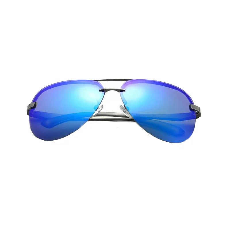 2019 Брендированные поляризованные солнцезащитные очки пилота для мужчин и женщин Металлические ретро солнцезащитные очки для вождения рыбной ловли Зеркальные зеленые линзы UV400
